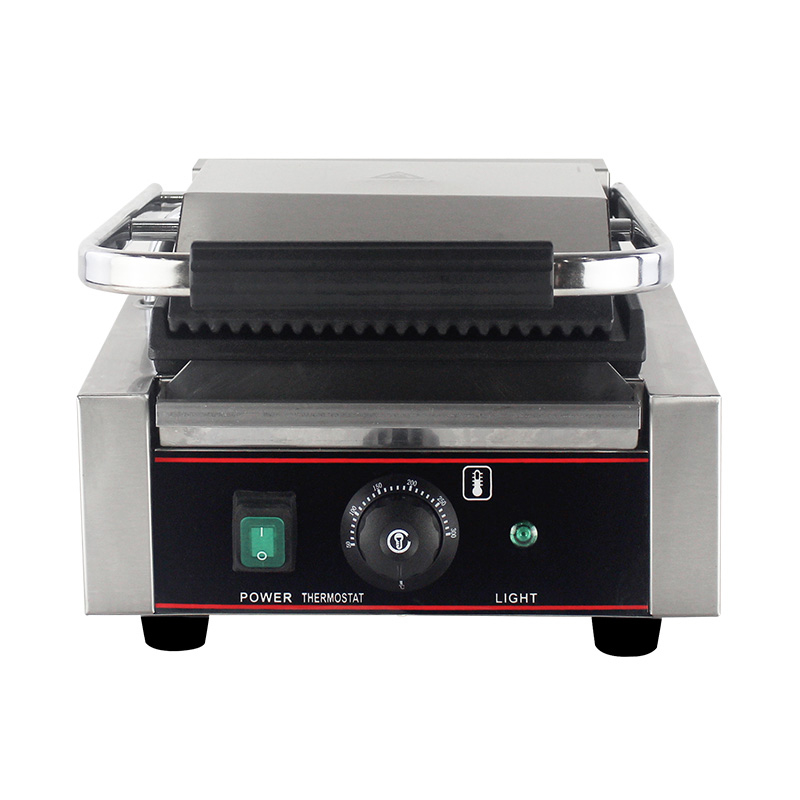Máquina de cozinha elétrica comercial de aço inoxidável Panini Grill
